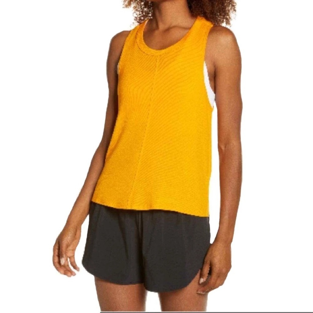 Zella Favorite Rib All Day Racerback Orange Tank Top